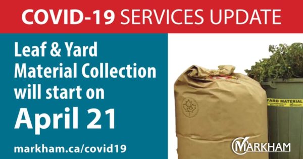 Yard waste collection – Updated schedule – Councillor Andrew Keyes